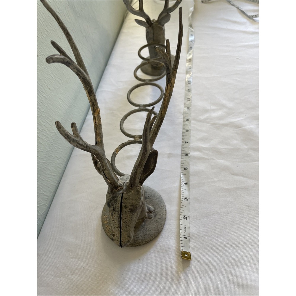 Vintage Large Stag Deer Table Centrepiece Candle Holder Display Piece Buck Decor - Picture 3 of 7